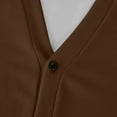 thumbnail image 7 of Kixjoy Mens Cardigan Sweater V Neck Button Down Ribbed Knit Cardigan Long Sleeve Basic Fashion Big and Tall Jackets Fall Casual Lightweight Mens Sweater, Brown 2XL, 7 of 7