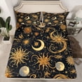 thumbnail image 2 of Homewish Moon Sun Twin Sheet Sets 3pcs for Teens Adults Female Men,Bohemian Theme Twin Fitted Sheet Microfiber,Starry Sky Breathable Flat Sheet,Ultra Soft Home Decor, 2 of 7