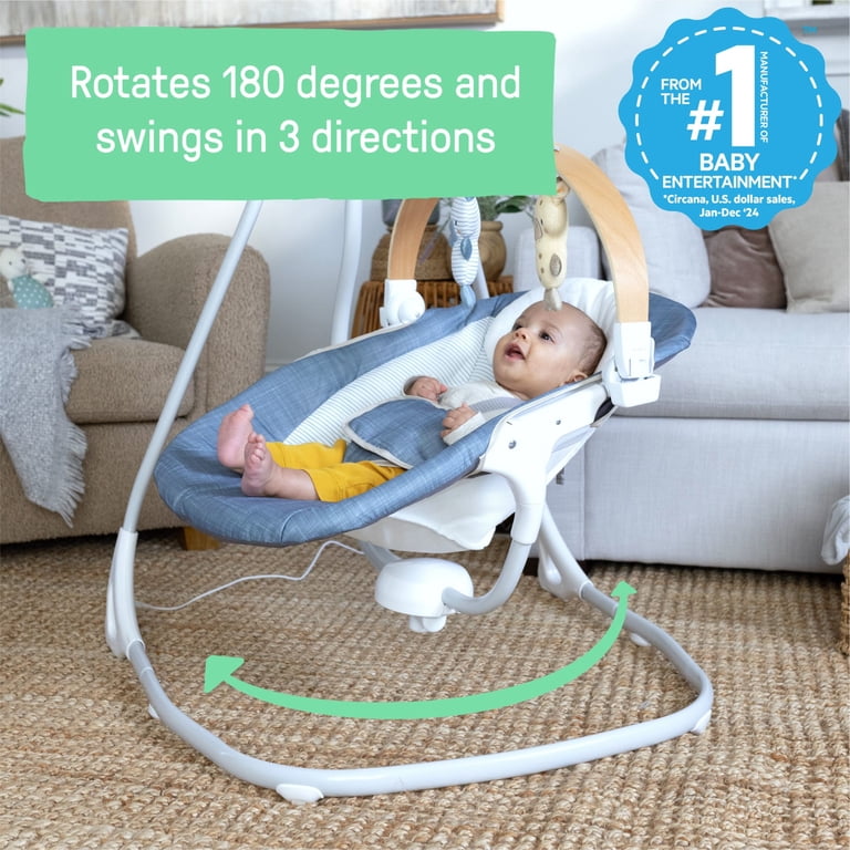 Ingenuity, Baby Swing, Compact Soothing Model, Blue - Walmart.com