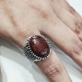 thumbnail image 4 of Mahogany Jasper Mans Ring, Natural Mahogany Jasper Ring, Silver Jewelry, 925 Silver Ring, Birthday Gift, Heavy Mens Ring, Arabic Design, Ottoman Style Ring, Christmas, Turkey Mens Signet Ring, 4 of 7