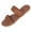 Brown, variant on Espadrilles for Women Braided Double Band Open Toe Slides Sandals Lightweight Thick Sole Summer Beach Vacation Dress Flat Shoes Brown Size 6.5