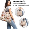 thumbnail image 2 of 5 Pack Foldable Shopping Bag,Fun Halloween Pattern Reusable Grocery Bags with Pockets,Large Reusable Tote Bags with Handles Waterproof & Lightweight, 2 of 6