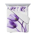 thumbnail image 7 of Luxury Purple Tulip Twin Size Down Alternative Comforter, Lightweight Comforter Quilt Bedding Set with Pillow Shams Watercolor Spring Rustic Floral All Seasons Bed Comforter Duvet Insert 68"x86", 7 of 7