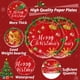 thumbnail image 5 of Decoraciones navideñas, adornos navideños, regalos navideños, paquete de 20 artículos para fiestas navideñas, vajilla desechable de papel, platos de papel rojos, vajilla de papel., 5 of 6