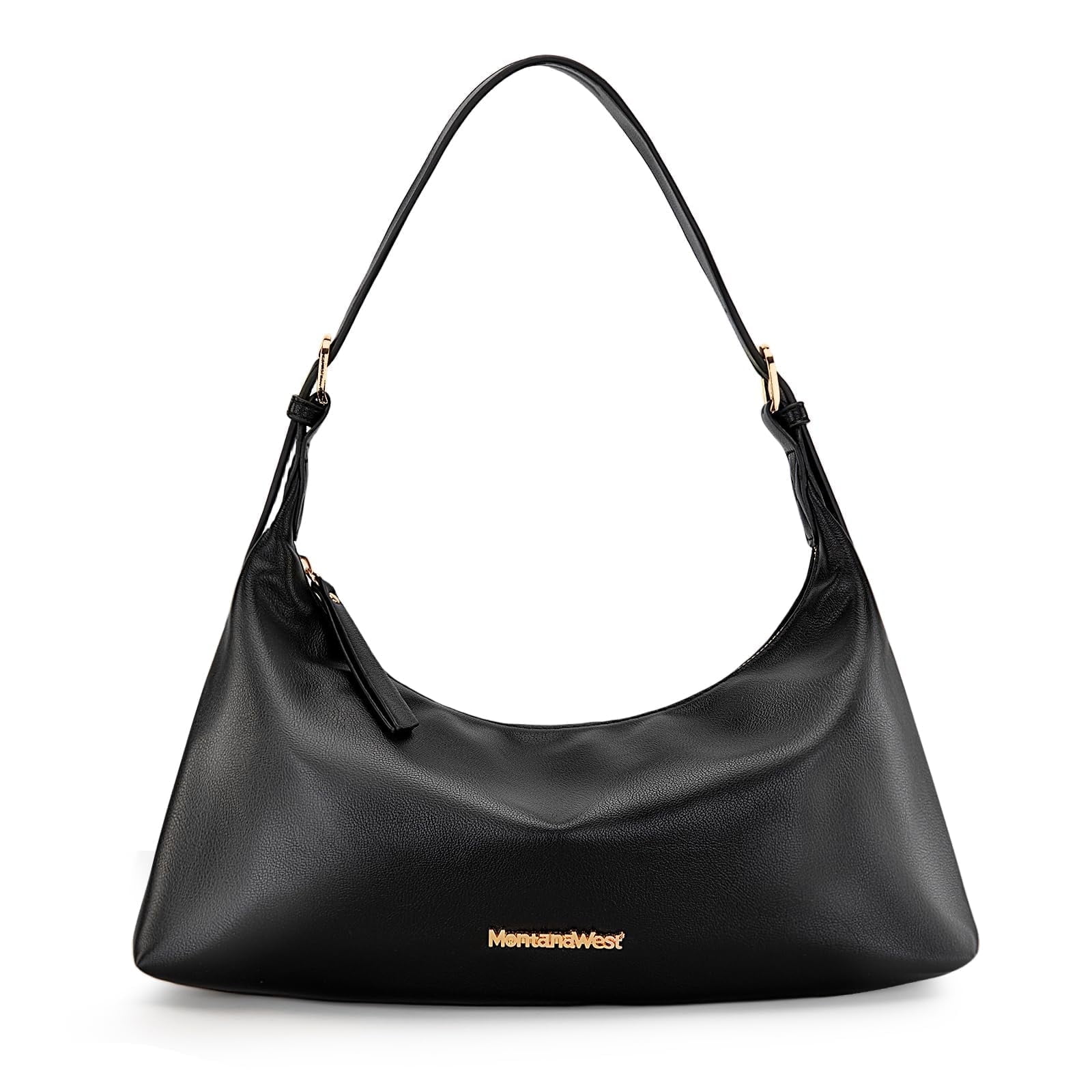 Montana West Hobo Bags for Women Shoulder Trendy Purses Leather Clutch Purse and Handbags, Black