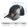 thumbnail image 2 of Balery Wild Blue Cool Dragon Gorra de béisbol de tamaño ajustable para correr, entrenar y actividades al aire libre. Gorra de papá para todas las estaciones., 2 of 6