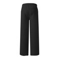 thumbnail image 7 of Kagetolytai Dress Pants Women Womens Wide Leg Sweatpants High Waisted Drawsting Workout Athletic Sweat Casual Pants With Pockets Womens Cargo Pants Black 2XL, 7 of 7