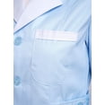 thumbnail image 5 of DPOIS Women's Lab Coat Doctor Nurse Long Sleeve Medical Coat Blue Peaked Lapel L, 5 of 7