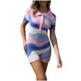 thumbnail image 2 of Lenago Shorts d'Été Grande Taille pour Femmes Manches Courtes Col Rabattu Combinaison Imprimée Pyjama Pantalon Décontracté en Solde, 2 of 8