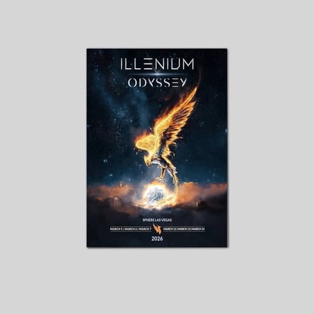 Illenium Odyssey Sphere Las Vegas March 2026 Concert Poster Size 24''x36'' Googate