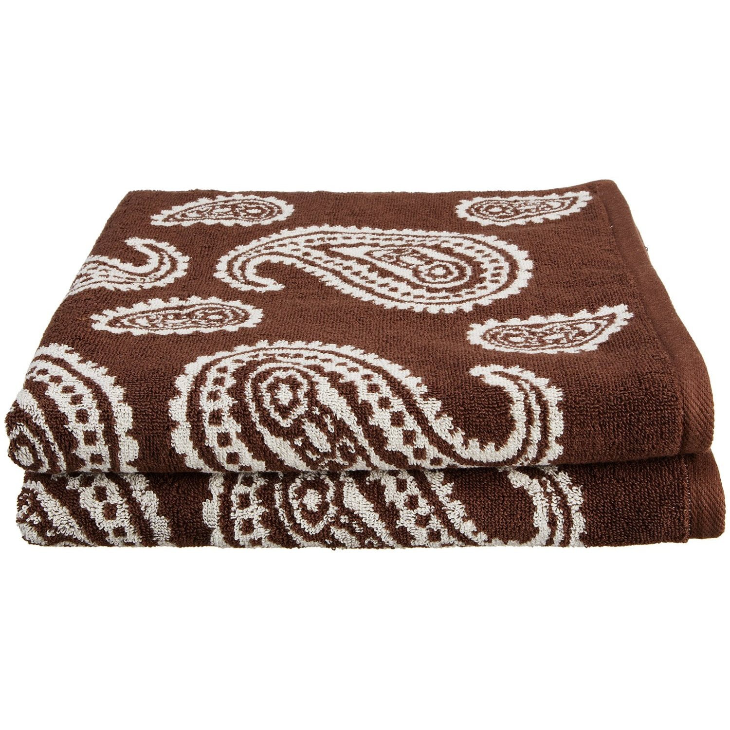 Paisley 100 Long Staple Combed Cotton Bath Towel Set, 2Pieces