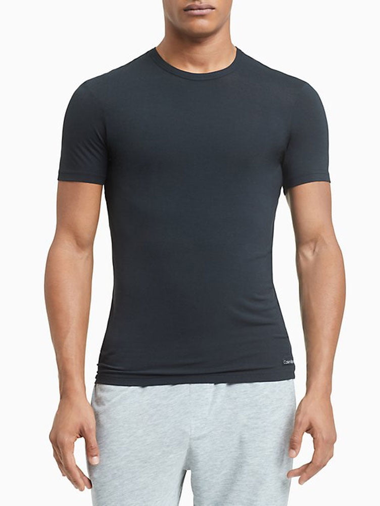 Calvin Klein Men's Launch CK Ultra Soft Modal Crew Neck T-Shirt, Black,  XLarge 