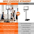 thumbnail image 3 of Ktaxon 44inch Portable Basketball Hoop Outdoor, 4.4-10FT Adjustable Basketball Goal System with PC Backboard Indoor ,Black, 3 of 9