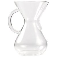 Chemex Eight Cup Glass Coffee Maker with Glass Handle - 2-8 cup (40oz.) Coffee Maker