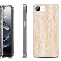 Shockproof Protective Phone Case for iPhone 16e, by OneToughShield - Marble/Coffee Tone