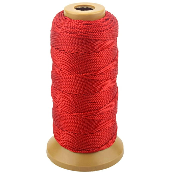 328 Feet Twisted Nylon Line Twine String Cord for Gardening Marking DIY Projects Crafting Masonry (Red, 1.5mm-328 feet)