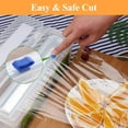 thumbnail image 4 of Plastic Wrap Cutter Slide - Reusable Snap-on Sliding Fit 18 inch Foil Wax Paper Parchment Barbecue Baking Roll, Two Way 4 pcs, 4 of 4