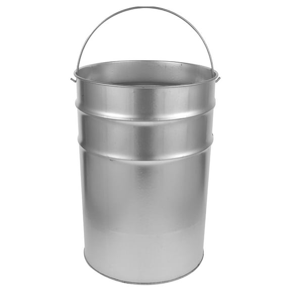 HEMOTON Outdoor Trashcan and Recycle Bin Garbage Holder Cans Silver
