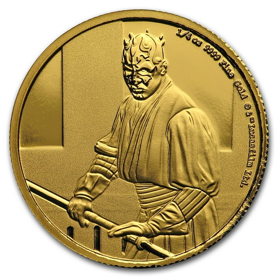 2018 Niue 1/4 oz Gold Star Wars Darth Maul Proof (Box & COA)