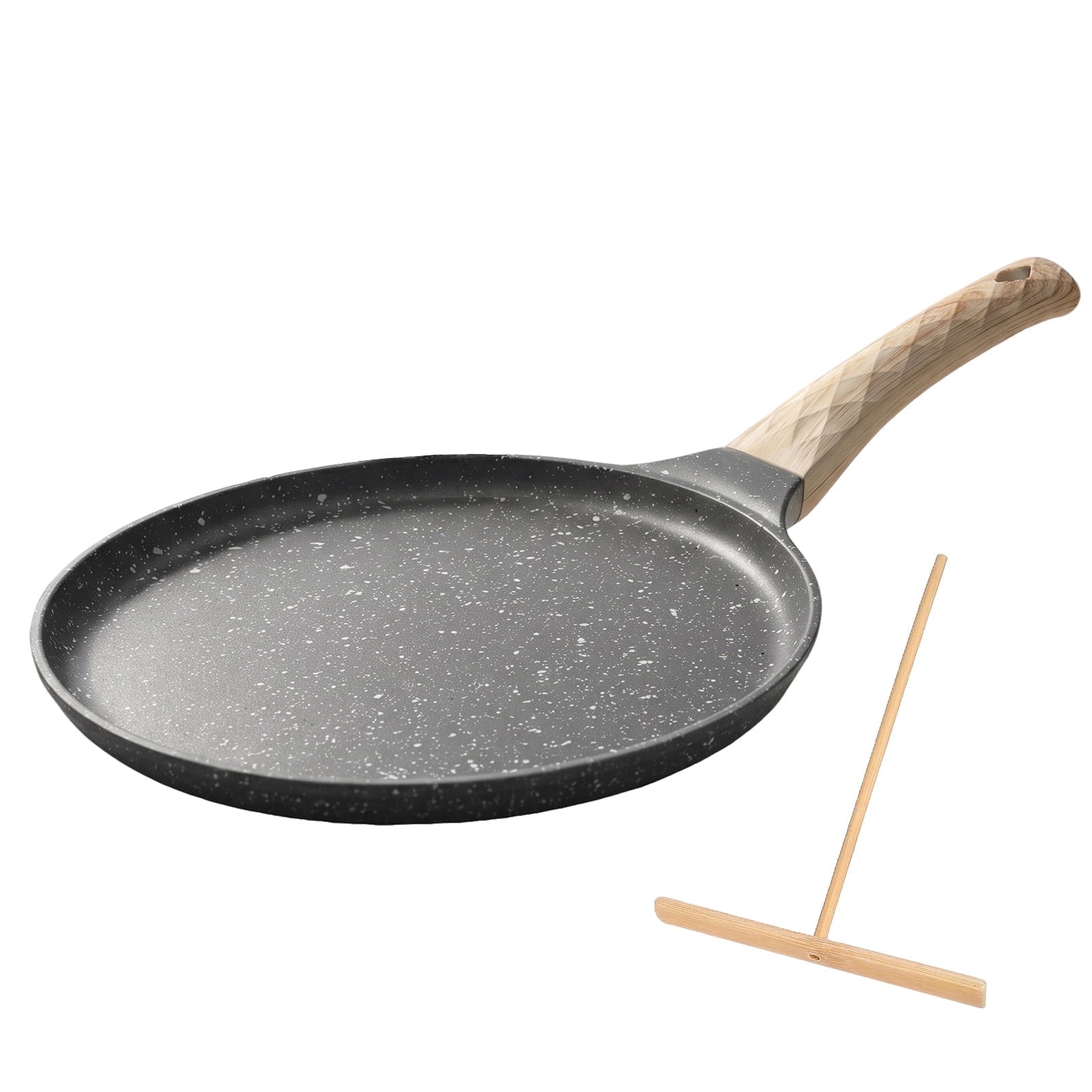 QIYFDDF Nonstick Pan Titanium Crepe Pan 10-inch Flat Skillet Crepe Pan for Roti / Quesadilla / Tortilla / Dosa, Induction Cooker / Gas Stove / Microwave Oven / Gas Stove Universal