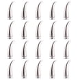 thumbnail image 1 of Miangastore 20 Pcs DIY Rivets Punk Rivets Fashion Rivets Punk Style Clothes Accessories for Leather Clothes Bags Jeans (7x21mm Peppers Shape Silver), 1 of 8