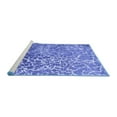 thumbnail image 2 of Ahgly Company Machine Washable Indoor Round Abstract Blue Contemporary Area Rugs, 7' Round, 2 of 4