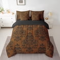thumbnail image 2 of Manfei Female Men Black Damask Bedding Comforter Set 7-Piece,Bohemian Hippie King Bedding Sets,Boho Traditional Flower Ultra Soft Bed Sheets,Luxury Bedroom Decor,Reversible, 2 of 8