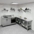 thumbnail image 4 of AmGood 18 in. x 30 in. Stainless Steel Wall Shelf | NSF Certified | Appliance & Equipment Metal Shelving | Kitchen, Restaurant, Garage, Laundry, Utility Room, 4 of 7