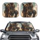 thumbnail image 2 of Balery desert Man Shepherd Dog Parasol para parabrisas de coche de 2 piezas | Parasol plegable para parabrisas delantero de coche para la mayoría de sedanes-Medium, 2 of 6