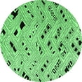 thumbnail image 1 of Ahgly Company Indoor Round Oriental Emerald Green Modern Area Rugs, 3' Round, 1 of 4