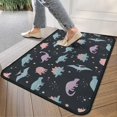 thumbnail image 4 of Black Dinosaurs Stars Pterosaurs Pattern Door Rugs,Washable Non Slip Door Mats Indoor,Decorative Door Mats,Entry Mat Indoor for Entrance,Bedroom,Kitchen,Bathroom,30"x17", 4 of 6