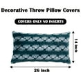 thumbnail image 5 of Home Soft Things Ballys Faux Fur 2 Piece Throw Pillow Cover Set - Deep Teal - 14" x26", 5 of 9