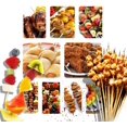 thumbnail image 2 of Brochetas de bambú, palitos de bambú Shish Kabob, parrilla, aperitivo, fruta, maíz, fuente de chocolate, cóctel, arte, juego de 100 unidades brillar Electrónica, 2 of 5