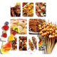 thumbnail image 2 of 100 brochetas de bambú natural para asar a la parrilla, barbacoa, brocheta,aperitivo, fruta, fuente de chocolate, cóctel, barbacoa, palitos de bambú, brochetas de madera (0,16"/4 mm de diámetro) brillar Electrónica, 2 of 5