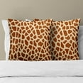 thumbnail image 4 of Giraffe Print Throw Pillow Covers - Giraffe Pillow Covers 20x20 Animal Pillowcases Wildlife Pillowcase Giraffe Gift for Home Bedroom Living Room Girl Room, 4 of 6