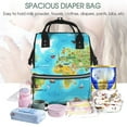 thumbnail image 4 of Defioc World Map With Animals Landmarks for Baby Diaper Bag Backpack - Baby Bag for Boys & Girls - Diaper Backpack - Large Travel Diaper Bags- Baby Registry Search & Shower Gifts, 4 of 5