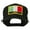 Black, variant on Italy Europe Flag Patched Flat Bill Cap - Red OSFM
