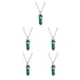 thumbnail image 1 of maskred Hexagon Column Charm Findings Handmade Holiday Hanging Pendants Crystal Necklace Earring Keychains Decorations Peacock Stone 5Set, 1 of 6