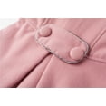 thumbnail image 7 of LittleSpring Toddler Pea Coat Girls Pink Peacoat Faux Wool Dress Coat Midweight Button Lapel Solid Casual 3T, 7 of 7