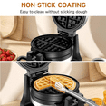 thumbnail image 5 of Waffle Maker, Double Belgian Waffle Maker 180°Flip, 1400W Waffle Iron 8 Slices, Rotating & Nonstick Plates with Removable Drip Tray for Easy Clean, Stainless Steel, Locking Buckle & Cool Touch Handle, 5 of 6