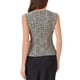 thumbnail image 3 of INSPIRAR CHIC Top de Tweed para Mujeres Sin Mangas Cuello Redondo Estampado de Cuadros Cintura Cremallera Hebilla Espalda Blusa Tops M Beige Negro, 3 of 6