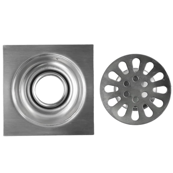 Stainless Steel Square Shower Floor Drain with Removable Cover for Kitchen and Bathroom