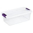 thumbnail image 2 of Sterilite  6 Quart ClearView Latch Box, with Plum Handles 2 Pack, 2 of 2
