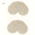 thumbnail image 2 of 12pcs Beige Woven Placemats - Waterproof & Heat Resistant for Dining & Kitchen Decor | Ideal for DIY Crafts, Art Projects | Perfect Gift for Moms & Grandmothers | Versatile Use for Weddings, 2 of 9