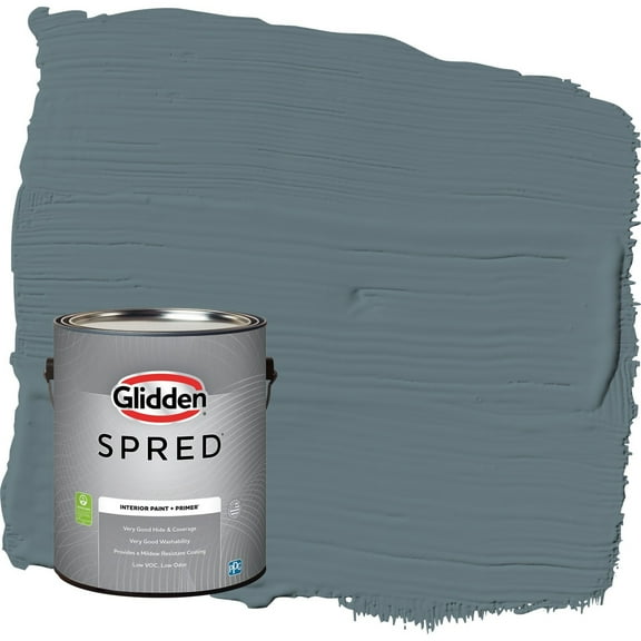Glidden Spred Night Rendezvous / Blue Flat Interior Paint with Primer, 1 Gallon