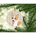 thumbnail image 2 of Pembroke Corgi Red and White Christmas Ceramic Ornament 2.8 in x 2.8 in, 2 of 3
