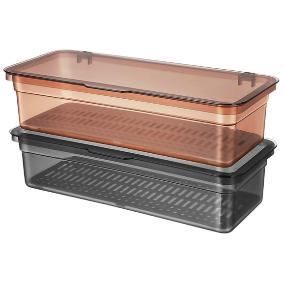 BESTOYARD 2 Pcs Silverware Container with Lid Plastic Dustproof for Kitchen Use
