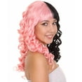 thumbnail image 5 of Adult Womens Wavy Wig | Black & Pink Celebrity Wig | Premium Breathable Capless Cap, 5 of 11