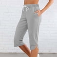 thumbnail image 2 of Ploknplq Linen Pants Women,Beach Vacation Clothes for Women,Lounge Pants Women,Beach Shorts For Knee Length Shorts Workout Shorts,Joggers for Women,Cargo Joggers for Women Gray S, 2 of 7