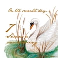thumbnail image 2 of Gaynor, Janice 26x26 Gold Ornate Wood Framed with Double Matting Museum Art Print Titled - Seven Swans a-Swimming, 2 of 4